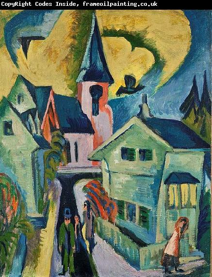 Ernst Ludwig Kirchner Konigstein with red church
